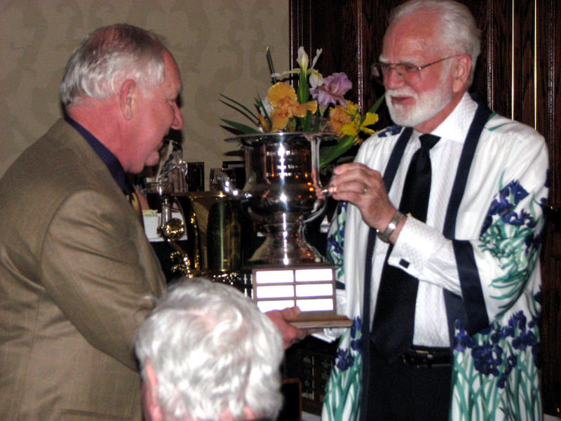 Paul Black accepts the Franklin Cook Memorial Cup.  (Photo by Larry Nunn)
